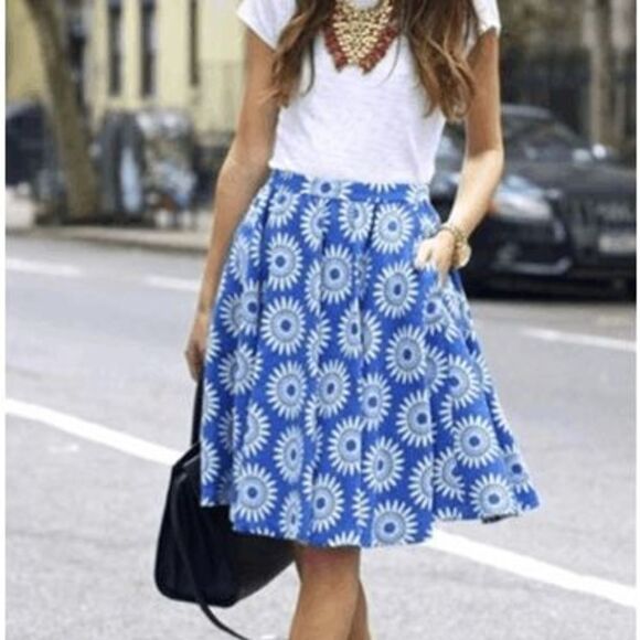 Alice & Olivia Floral Brocade Circle Full Skirt - Picture 1 of 7